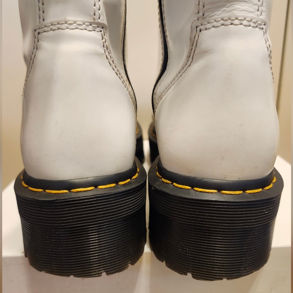 Doc Dr. Martens "Jadon" White Leather Combat Boots Sz.9/41 Ret.$170 Worn 1 Hour! - Picture 8 of 12